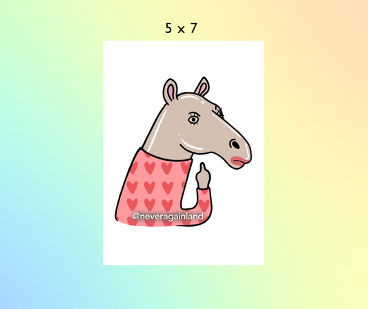 F U Horsebae - Print