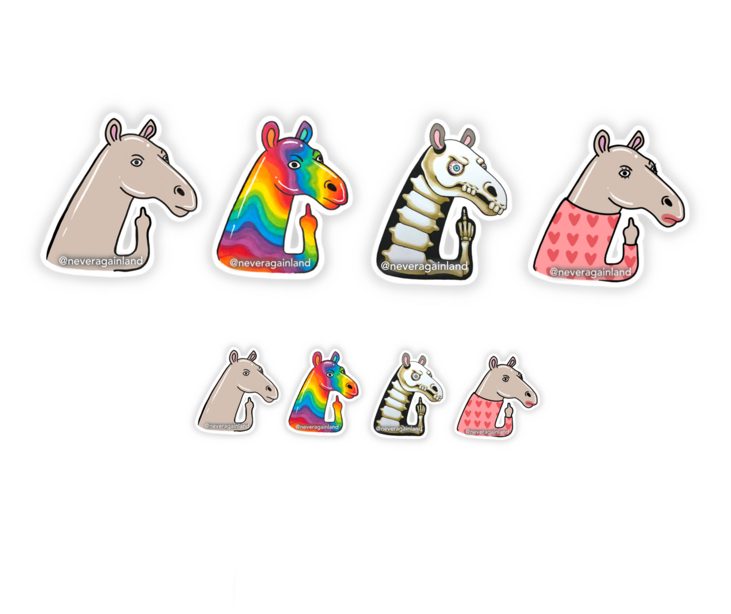 *Sticker Pack* - F U Horses ALL HOLO