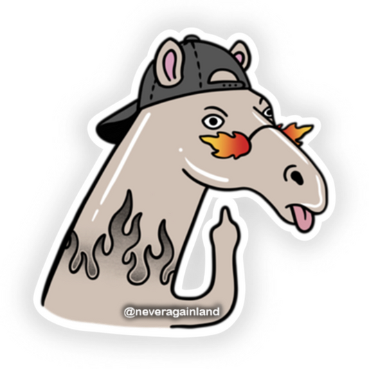 F U Fire Horse - Sticker