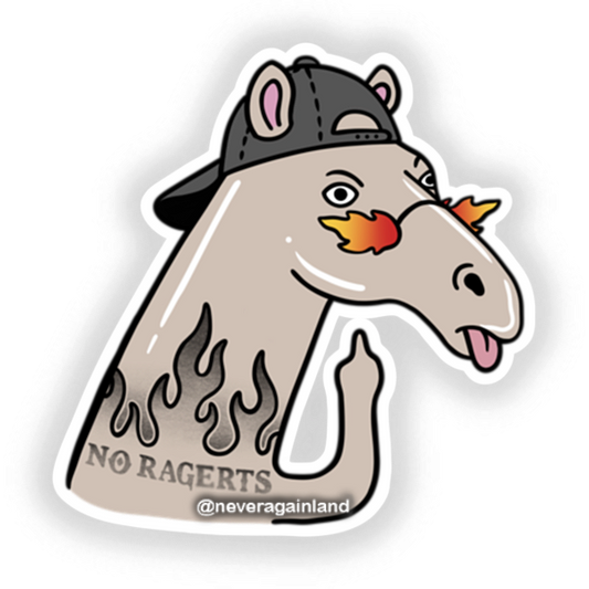 F U Fire Ragertss Horse - Sticker