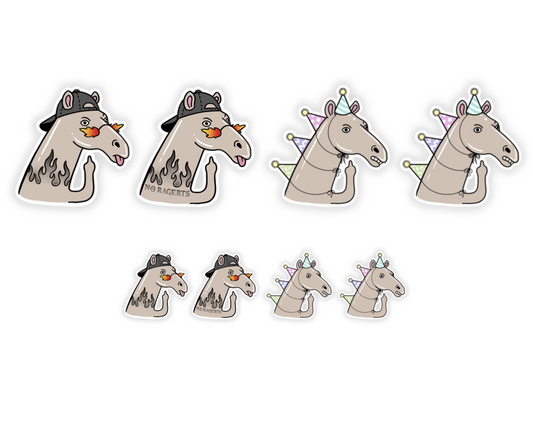 *Sticker Pack* - F U Horses ALL HOLO